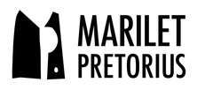 black and white logo for Marilet Pretorius